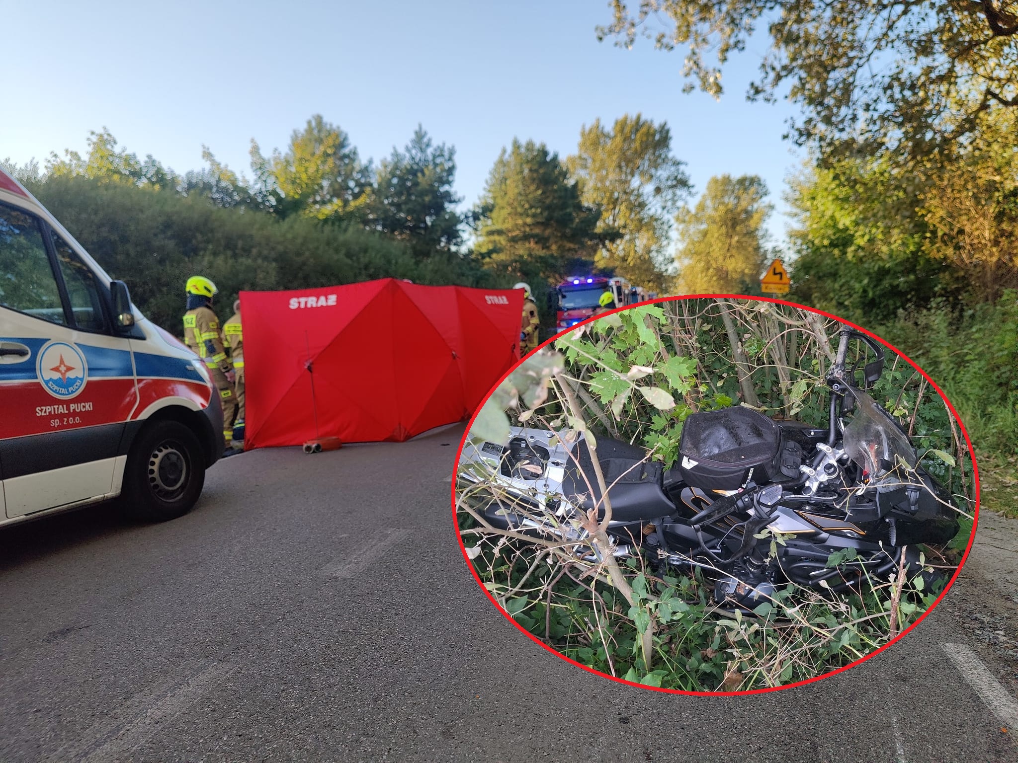 Śmiertelny wypadek na drodze wojewódzkiej 215. Nie żyje pasażer motocykla